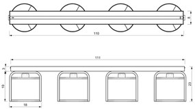 Spotlámpa JONKO 4xE27/60W/230V