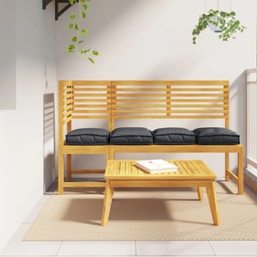 Raklap Párnák üléshez 4 db Fekete 40x40x8 cm Oxford Szövet