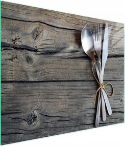 Üveg Vágódeszka 52x30 Evőeszköz Edzett Üveg