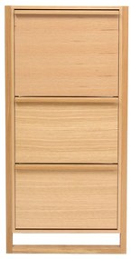 Natúr színű billenő ajtós cipőtartó tölgyfa dekorral NewEst – Woodman