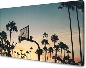 Vászonkép Ifjúsági Kosárlabda Sport Naplemente 100x60