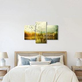 A festett táj képe lakóhelyel (90x60 cm)