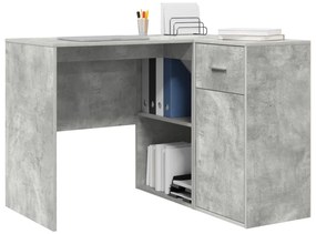 Sarokíróasztal Beton Szürke 102x88x75 cm Mérnöki fa