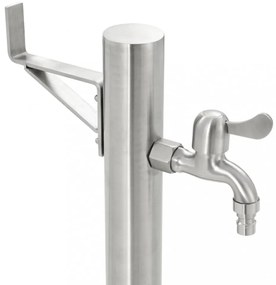 rozsdamentes acél kerek kerti oszlop típusú vízcsap 65 cm