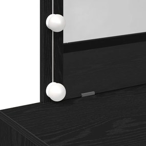 pipereasztal LED világítással Fekete tölgy 100x40x120 cm
