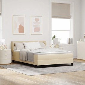 Boxspring Ágy Matrac Krém 140x200 cm Szövet
