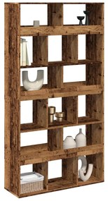 antik fa színű szerelt fa térelválasztó 100 x 33 x 187,5 cm