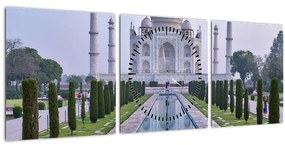 Kép - Taj Mahal napkeltekor (órával) (90x30 cm)