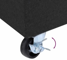 fekete gránit napernyőtalp 45 x 25 x 8 cm