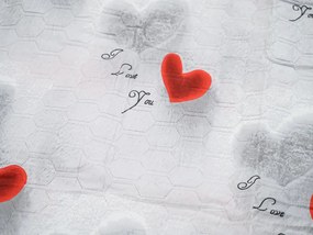 Ágytakaró HEARTIZIA HEXAGON világosszürke Méret: 170 x 210 cm