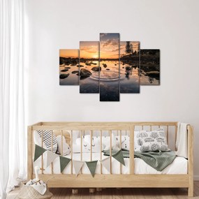 A vízfelület képe naplementekor (150x105 cm)