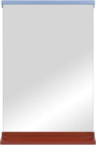 Fali tükör polccal tömörfa kerettel 50x75 cm Lun – noo.ma