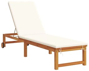 vidaXL Napozó Barna 202 x 53 x 89 cm Tömör Akácfa