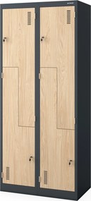 L típusú öltözőszekrény antracit / sonoma tölgy: Eco Design JULIA, 800 x 1850 x 450 mm
