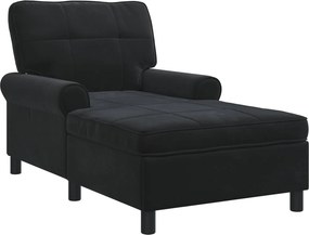 vidaXL PÁRÁS FOTEL párnával Fekete 91 x 157 x 91 cm Bársony