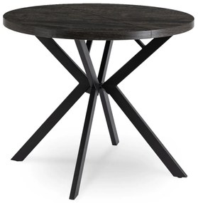 Bővíthető Étkezőasztal Fekete Színben. LUGO 90-190 cm