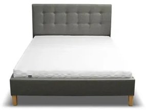 DAVID kárpitozott ágy (szürke) 140x200 cm