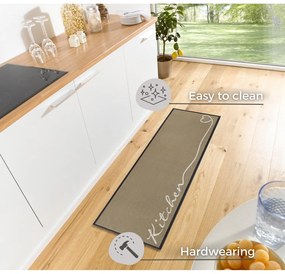 Kitchen bézs futószőnyeg, 50 x 150 cm - Zala Living