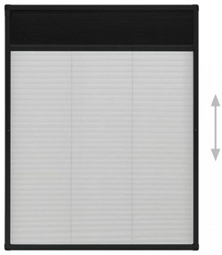 antracitszürke alumínium pliszé ablakszúnyogháló 80 x 100 cm