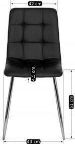 Krzesło ENZO Czarne Ekoskóra