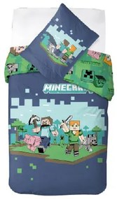 Minecraft CraftWorld ágyneműhuzat 140×200cm, 70×90 cm