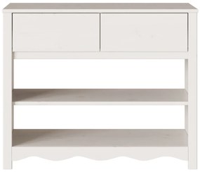Konzolasztal &quot;DRAMMEN&quot; Fehér 89,5x37x73 cm Szilárd Fenyőfa