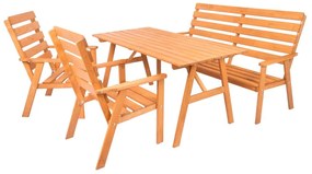 Tömörfa négyszemélyes kerti étkezőgarnitúra Sylva – Rojaplast