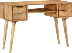 vidaXL tömör mangófa íróasztal fiókokkal 110 x 47 x 76 cm