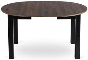 Bővíthető Étkezőasztal Kézműves Dió/Fekete Színben. HARRY 102-142 cm