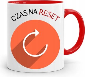 Piros Informatikai Programozó Bögre Reset nyomtatott fényképpel