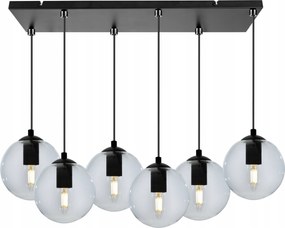 Mennyezeti Lámpa Lógó Csillár Fekete Díszléc Üveg Gömbök Az Asztal Felett Sziget