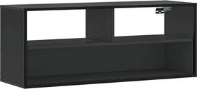 vidaXL fekete szerelt fa és fém TV-szekrény 100x31x39,5 cm
