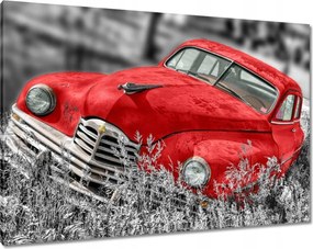 Vászonkép 100x70 Piros régi autó