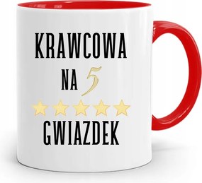 Piros Szabó Bögre Ötcsillagos, fényképes nyomattal