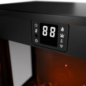 Juskys 1800W elektromos kandalló – fekete