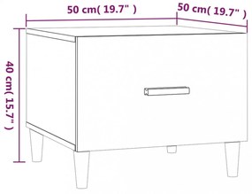 betonszürke szerelt fa dohányzóasztal 50 x 55 x 40 cm