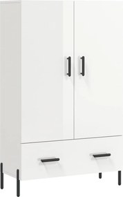 vidaXL magasfényű fehér szerelt fa magasszekrény 69,5 x 31 x 115 cm