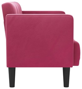 bordó bársony loveseat kanapé 111 cm