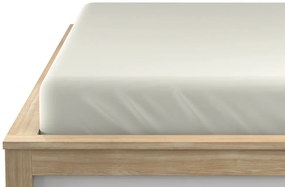 Mikroszálas gumis lepedő krémszínű 180 x 200 cm