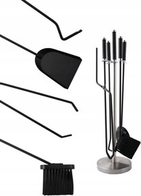 Kandalló Szett 4 Részes Kandalló Seprű Acél Kiegészítők