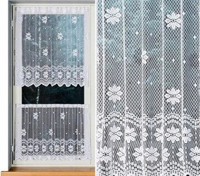 Függöny minta 779031 irigység 150x50cm egyenes virágos (szegélyekkel)