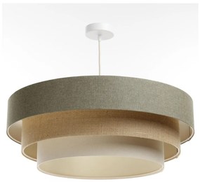 Csillár zsinóron BOHO TRINITI 1xE27/60W/230V szürke/bézs/krémes