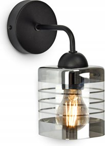 Fali lámpa Fekete matt üveg lámpabúra