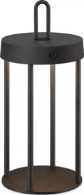 Dimmelhető kültéri újratölthető érintésvezérlésű asztali LED-lámpa GENTLE LED/1,5W/3,7V 3000 mAh IP44 fekete
