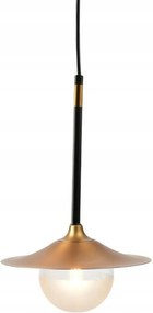 Aca Lighting függeszték 1XG9 sárgaréz/fekete fém üveg ÁTM20XM116CM Layla