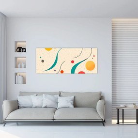 Kép - Minimalista színes illusztráció (120x50 cm)