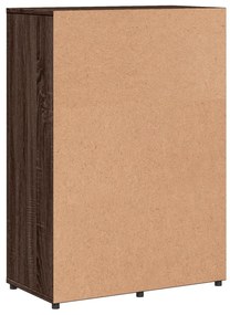 2 db barna tölgy színű szerelt fa tálalószekrény 60x31x84 cm