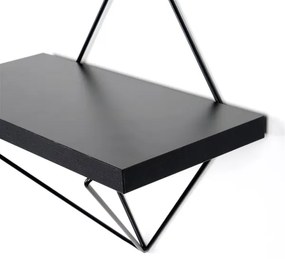 KÉSZLET 2x Fali polc fekete