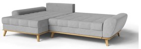 Világosszürke kinyitható sarokkanapé (bal oldali) Balitco – Ropez