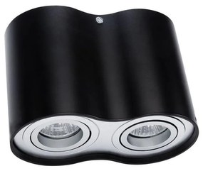 Spotlámpa TUBA 2xGU10/50W/230V fekete